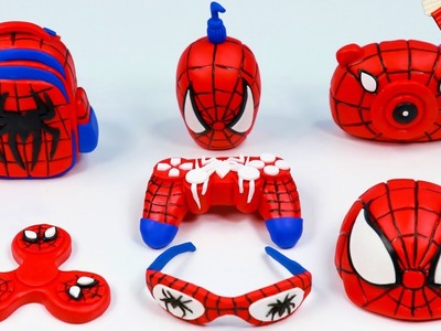 DIY play set mod Superheroes Spider man with clay ???? Polymer Clay Tutorial