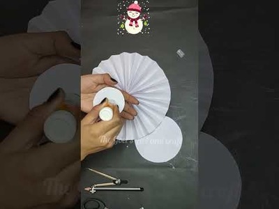 DIY Snowman|Snowman Crafts|Christmas Crafts Ideas Homemade|Easy Christmas Crafts|Paper Snow #shorts