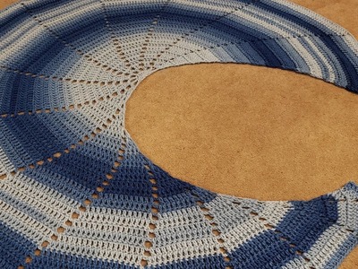 Filet Swirl Crescent Shawl - Crochet Tutorial!