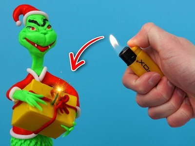 Grinch Stole and Blew Up Christmas. HOW TO MAKE DIY GRINCH FROM THE CARTOON MADE OF POLYMER CLAY