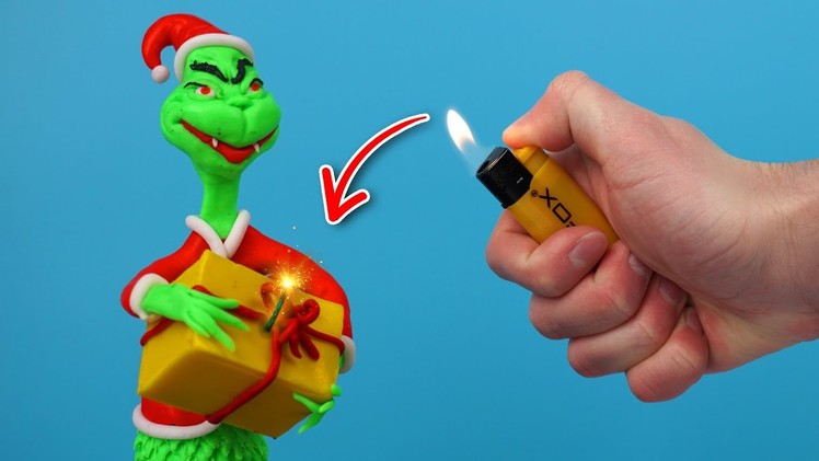 Grinch Stole and Blew Up Christmas. HOW TO MAKE DIY GRINCH FROM THE CARTOON MADE OF POLYMER CLAY