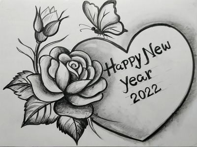 Happy new year card 2022,how to make naw year greeting card,new year card making,