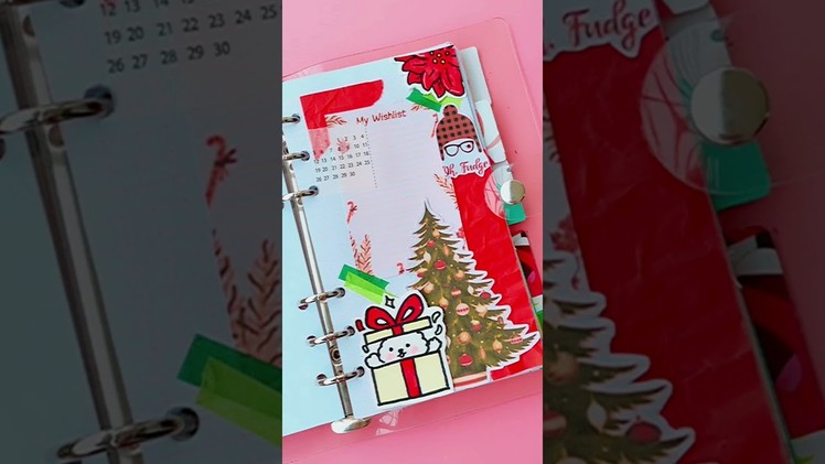 Holiday Bullet Journal Ideas! Christmas Journal.  Inspiring Journal Idea #Shorts