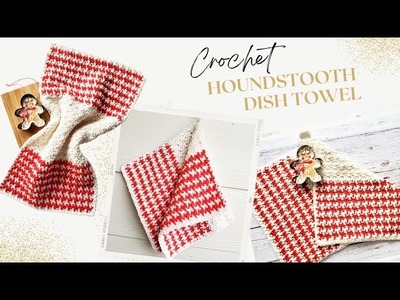 How to crochet Houndstooth Dish Towel