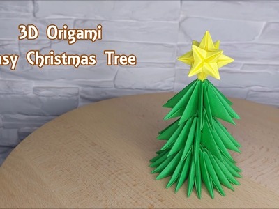 How to make 3D Origami Easy Christmas Tree?