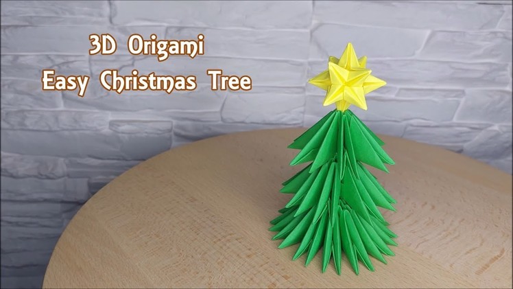 How to make 3D Origami Easy Christmas Tree?