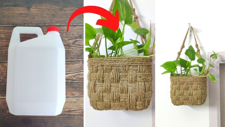 How to make an amazing hanging jute basket | DIY indoor pot | Hanging plant ideas | DIY indoor pot
