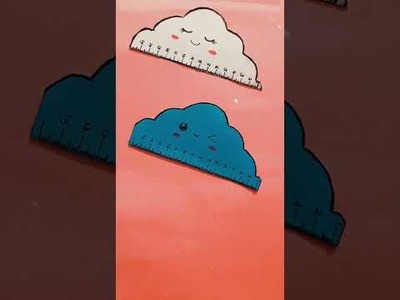 How to make cloud paper scale|easy DIY cute scale |Paper ruler #shorts