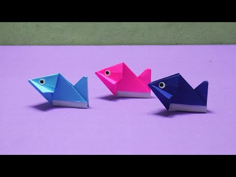 How to make easy paper whale for kids - easy origami whale step by step - animal paper crafts easy