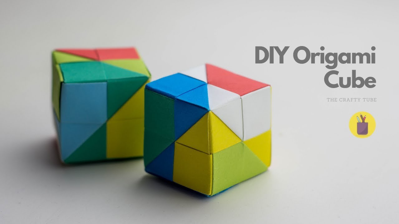 How To Make Paper Cube, Paper 3D Cube, Origami 3D Cube, Paper Craft, DIY