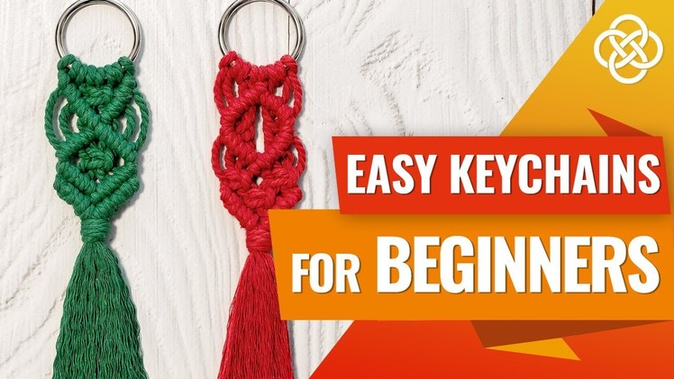 Macrame keychain tutorial for beginners | Macrame keychain DIY | Macrame tutorial for beginners