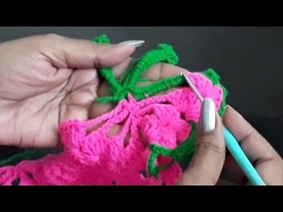 New  Crochet Toran Butterfly Design | Door Hanging | Crochet  Tutorial | Babee's World | SUBTITLE