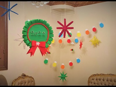 New year craft | زينة راس السنه الميلاديه | Christmas decoration ideas
