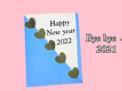New year greeting card making ideas 2022 | DIY new year decoration ideas 2022 | #shorts