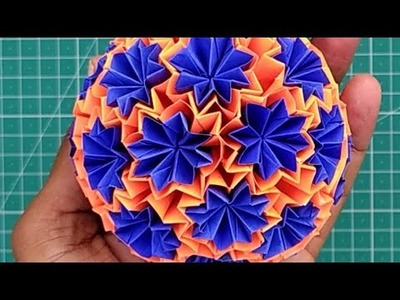 Origami Kusudama | How To Make Origami Kusudama Ball.Paper Craft#shorts#atozcreativeart#ajadanand