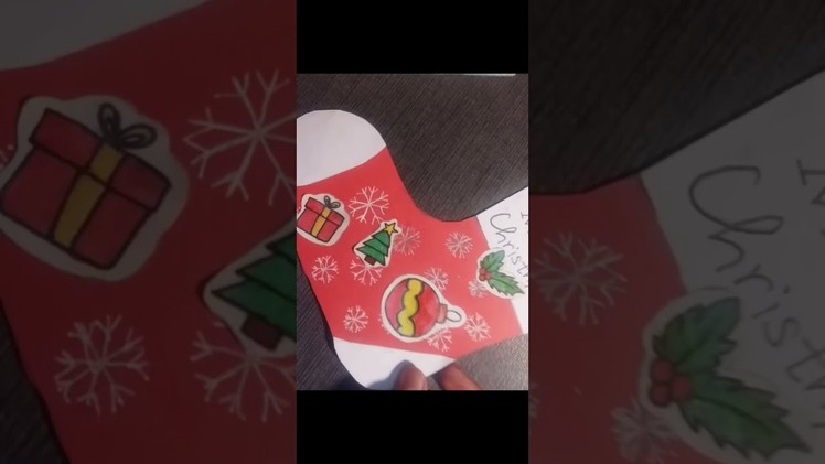 Paper Christmas Sock.Easy.Craft with Anvi