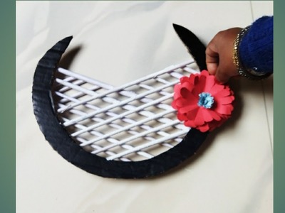 Paper flower wall hanging. Wall hanging craft  idea.Paper craft