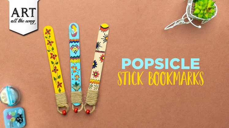 Popsicle Stick Bookmarks | Creative Craft Idea | Best Out of waste | DIY Bookmark Making | Handmade