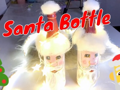 Santa bottle art| Christmas decorations| DIY