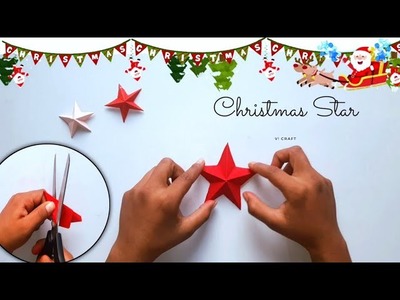 Simple and Attractive Christmas Star - DIY Easy Wall decoration ideas ⭐|| #Shorts