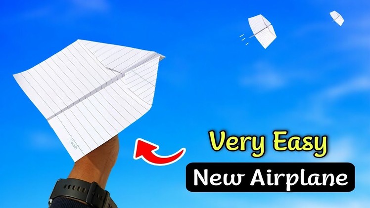 Simple long flying notebook plane, paper longest fly plane, how to fly airplane, very simple plane