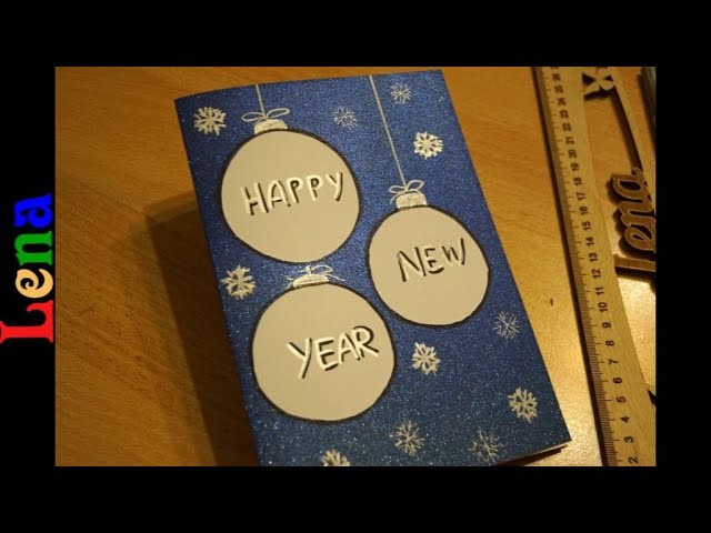 ????????????????????????v ???????????? ???????????????? - Neujahrskarte basteln - Happy New Year Card DIY