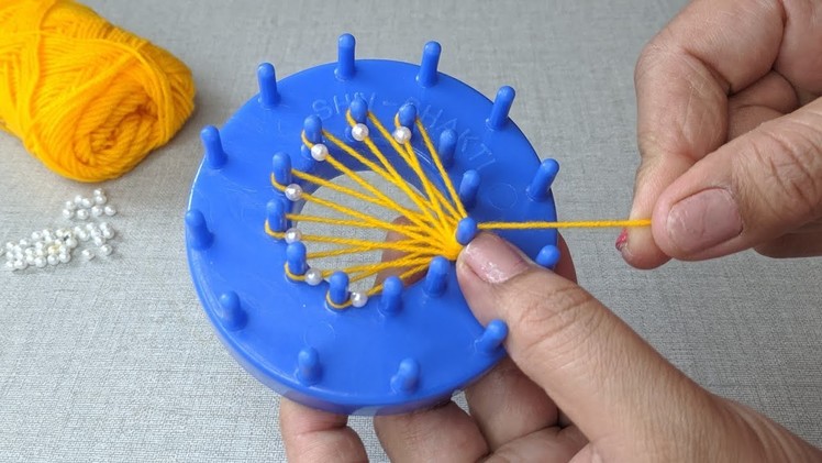 2 Amazing Hand Embroidery flower design trick | 2 Super woolen flower.Latkan design idea
