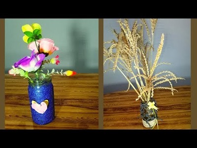2 CREATIVE WAYS TO REUSE OLD JARS |Jar decoration ideas | room decore ideas | IQ Craft