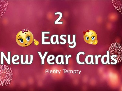 2 New Year Card Ideas. Happy New Year Greeting Cards Making. How to Make New Year Card. Handmade