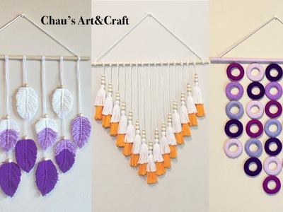 3 DIY Yarn Wall hanging | Beautiful Handmade woolen Craft Ideas | Home Decor