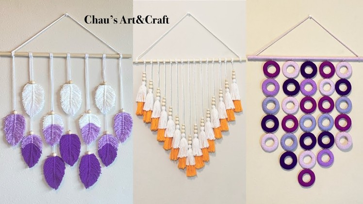 3 DIY Yarn Wall hanging | Beautiful Handmade woolen Craft Ideas | Home Decor
