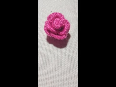 Amazing Trick with Fork-Easy Woolen Rose Making.Hand Embroidery,Easy flower trick #short