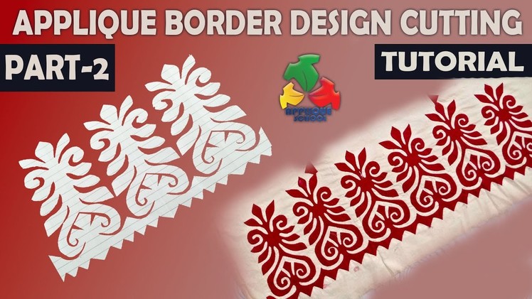 Aplic Shirt Border Design | Applique Cutting Tutorial