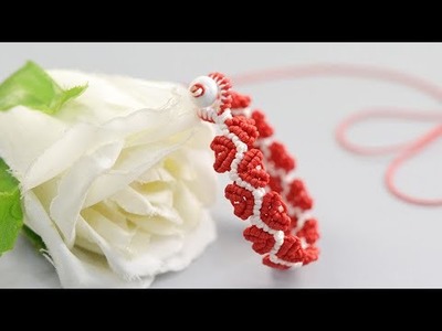 Beebeecraft DIY braided heart bracelet with nylon thread
