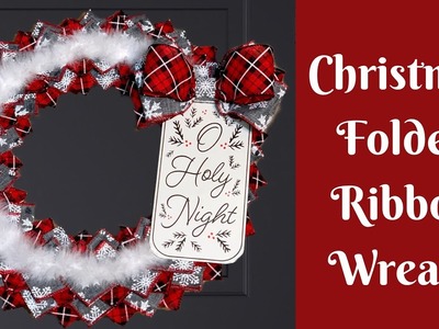Christmas Crafts: Folded Ribbon Wreath | How To Make A Ribbon Wreath