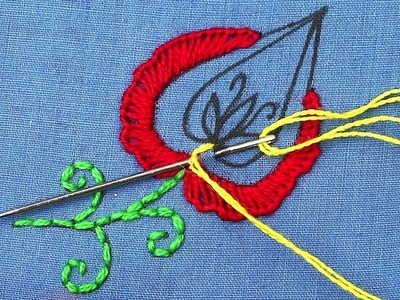 Creative embroidery work with very easy flower stitches - amazing hand embroidery for beginners