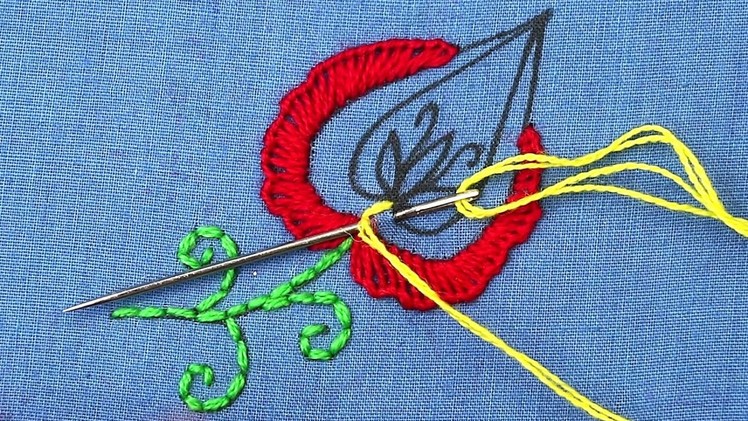 Creative embroidery work with very easy flower stitches - amazing hand embroidery for beginners