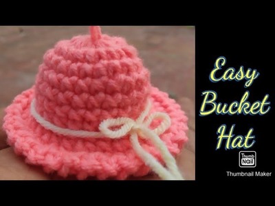 Crochet bucket hat | #cute mini hat | keychain | DIY gifts | #crochet pattern | beginner's tutorial