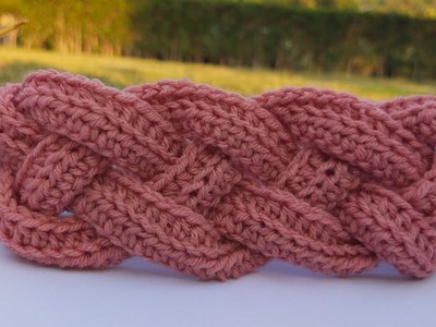 Crochet Headband - Braided Headband #4strings #easy #beautiful
