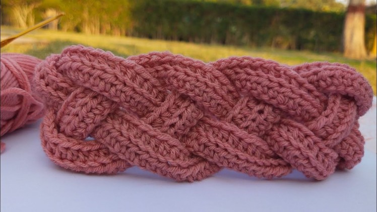 Crochet Headband - Braided Headband #4strings #easy #beautiful