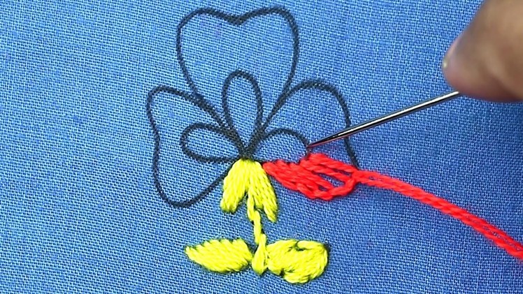 Cute flower all over design for new dress designs - hand embroidery new work - amazing flower craft
