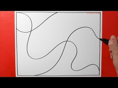 Daily Line Illusion | Cross Street 3D Art Therapy Pattern. Spiral Drawing. Satisfying & Relaxing