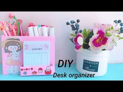 DIY Desk Organizer | how to make desk organizer at home.Best out of waste | Space Saving Craft idea