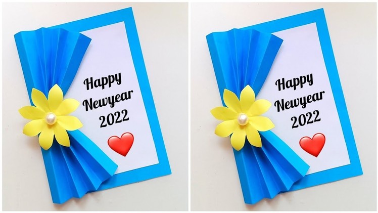 DIY Handmade Newyear Card Idea 2022 • How to make newyear card • DIY Easy Newyear Greeting Card 2022