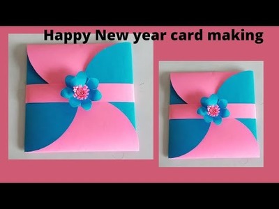 DIY Happy new year card making| card making|handmade new year card|