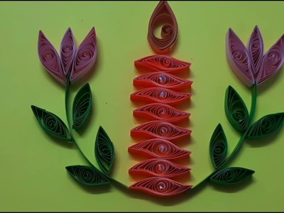 DIY PAPAER QUILLING | CHRISTMAS CANDLE AND FLOWER QUILLING ORIGAMI
