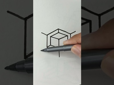 Drawing 3d art satisfying geometric art #shorts #drawing