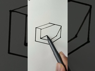 Drawing 3d satisfying geometric art #shorts #drawing