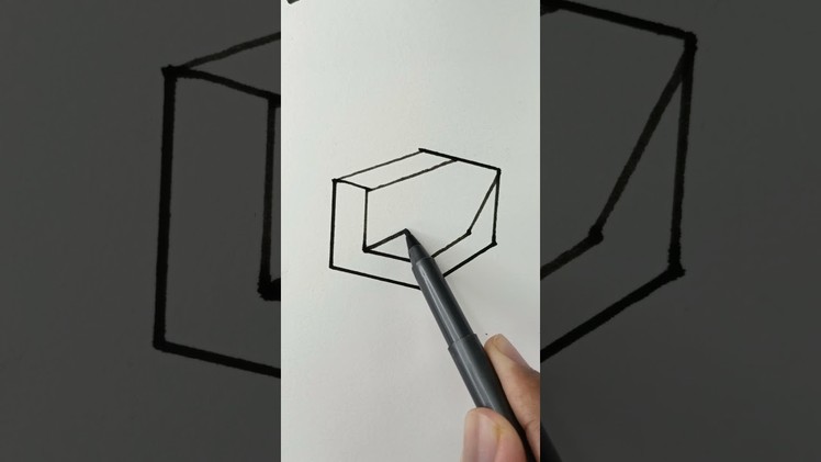 Drawing 3d satisfying geometric art #shorts #drawing