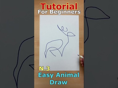 Drawing TUTORIAL for Beginners Animal N.3 #Shorts #3DdrawJG